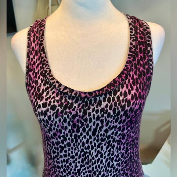 Rachel Rachel Roy-Size M Purple Animal Print Scoop Neck Maxi Dress - Picture 5 of 7